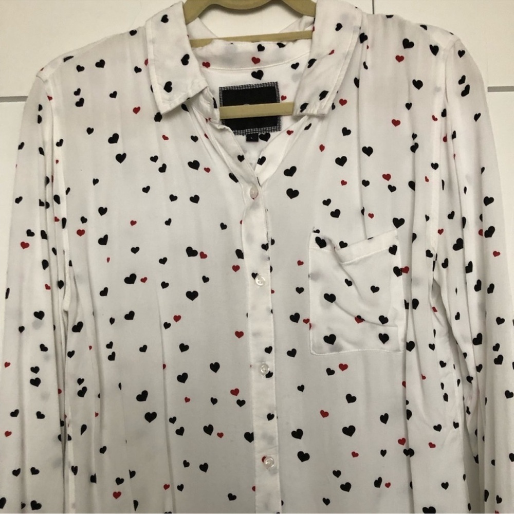 Rails Heart Print Buttondown